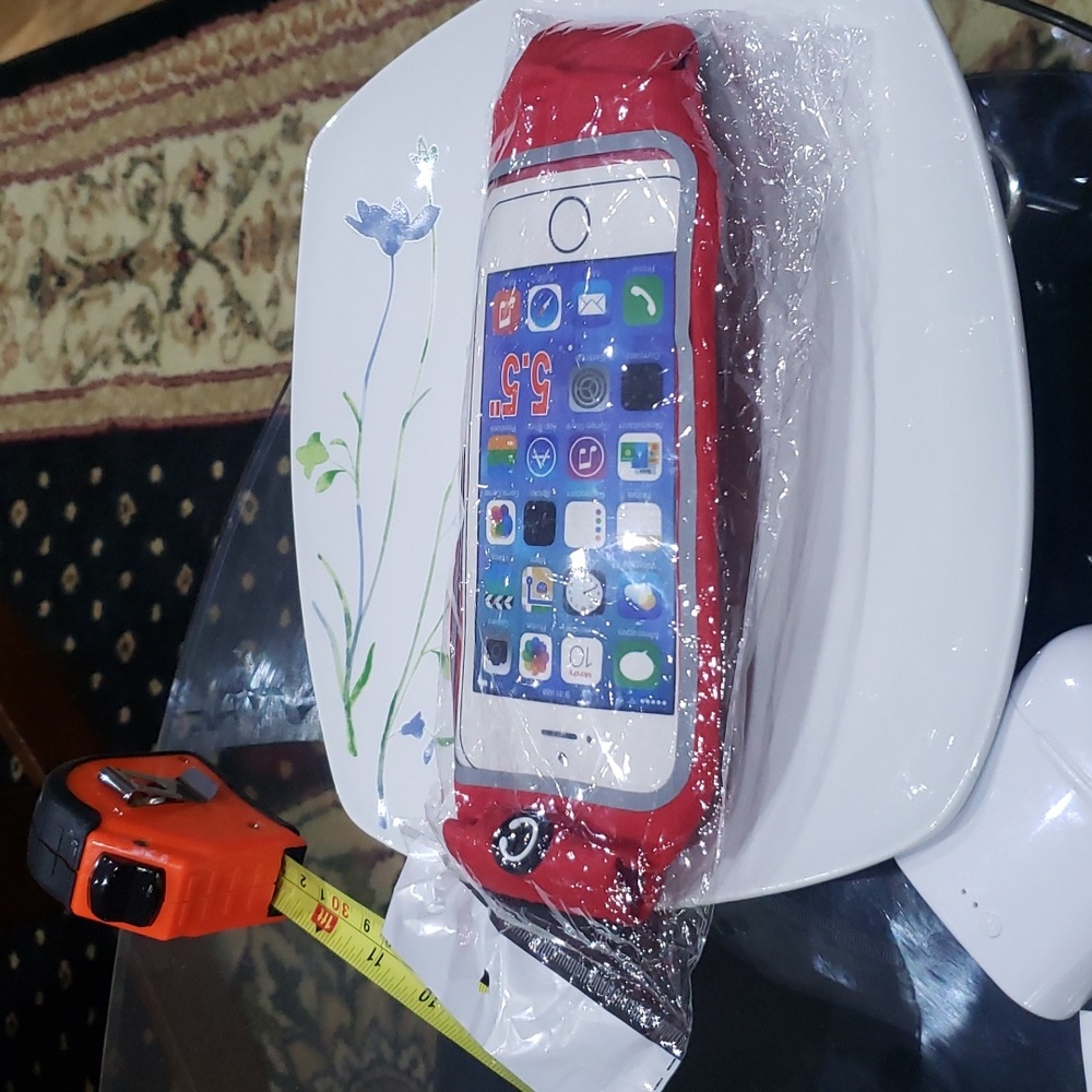 Red Outdoor Running Waist Belt Sports Waist Band Bags For Mobile Phone - Picture 3 of 8